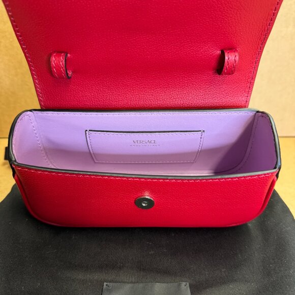 Versace La Medusa Mini Crossbody Bag - Red - Picture 9 of 11